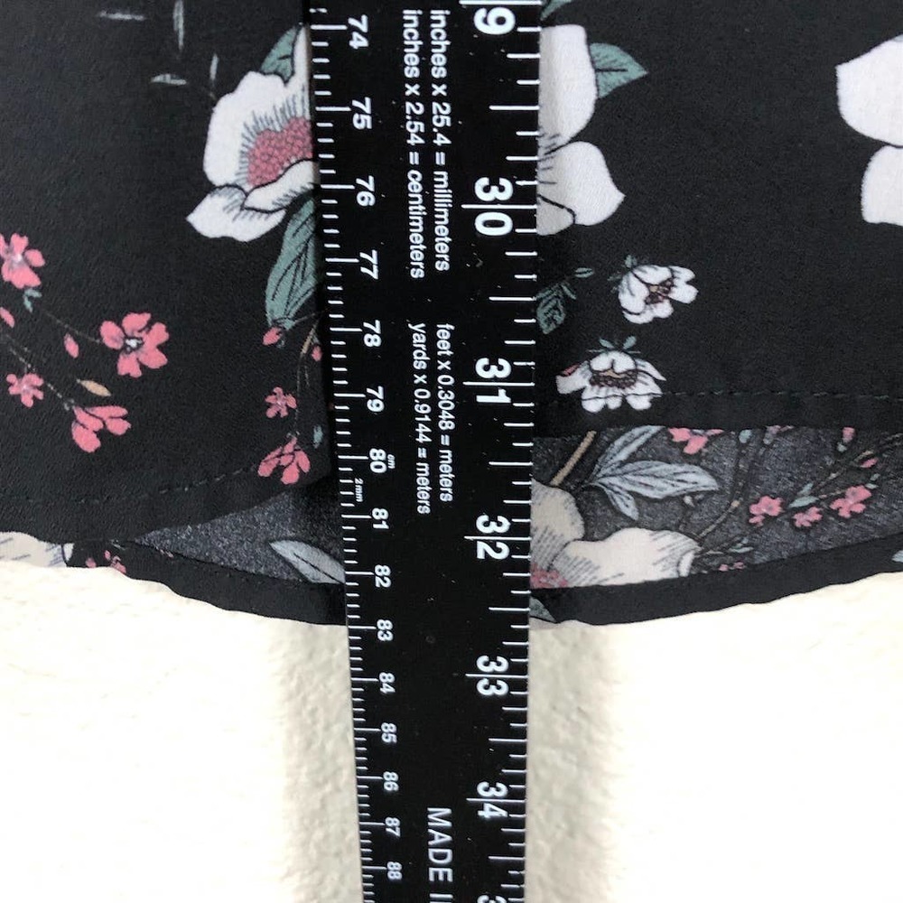 Love Reign Dress Black Floral Contrast Racer Stripes‎ Knee Length Size Small - Picture 10 of 16